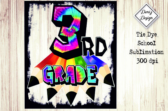 3rd Grade Tie Dye School Graphics for Crafts